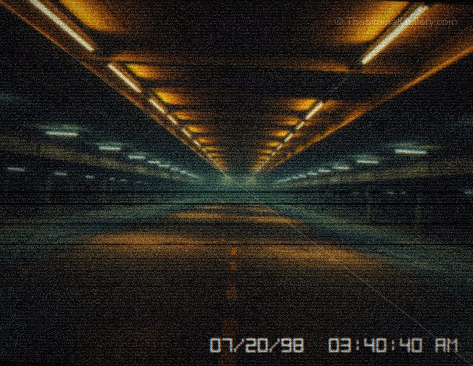 The cold, empty car park emphasizes a sense of isolation and despair.