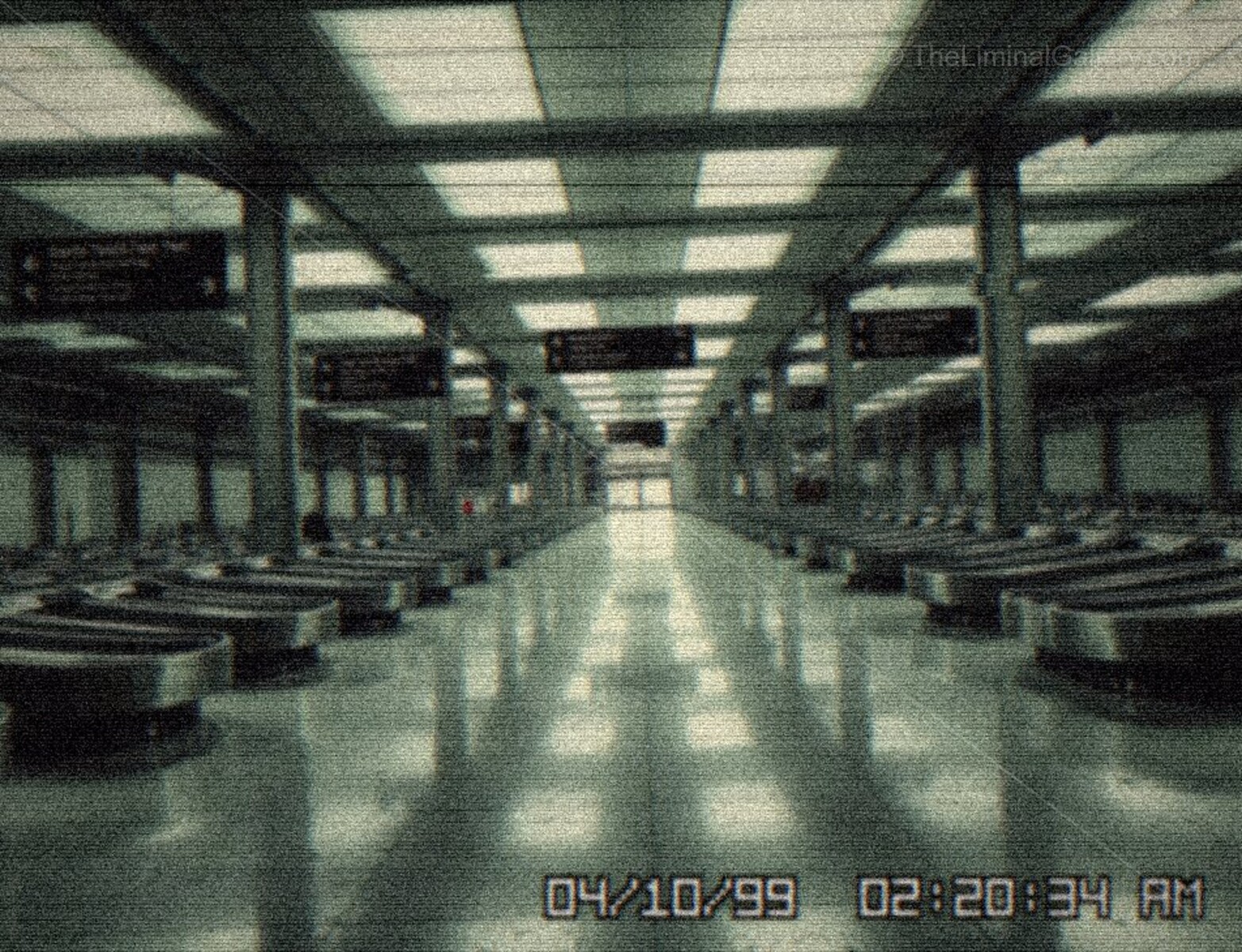 The sterile architecture and silence of Level 36 contribute to the uncanny feeling.