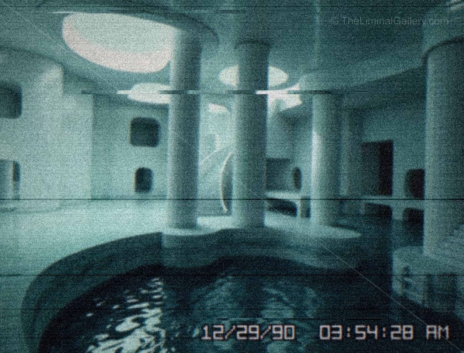 The eerie silence and the gentle lapping of water create a dreamlike atmosphere.