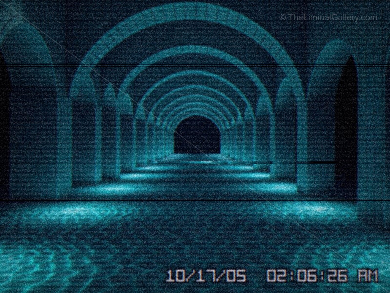 The bright, sterile environment creates a sense of unsettling isolation.