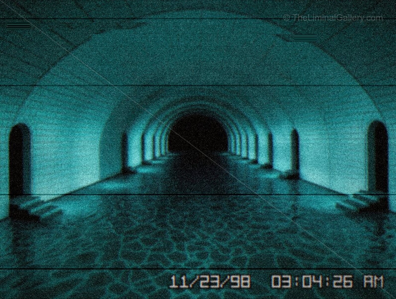 Vast, tiled chambers stretch infinitely, filled with silent pools and the faint scent of chlorine.