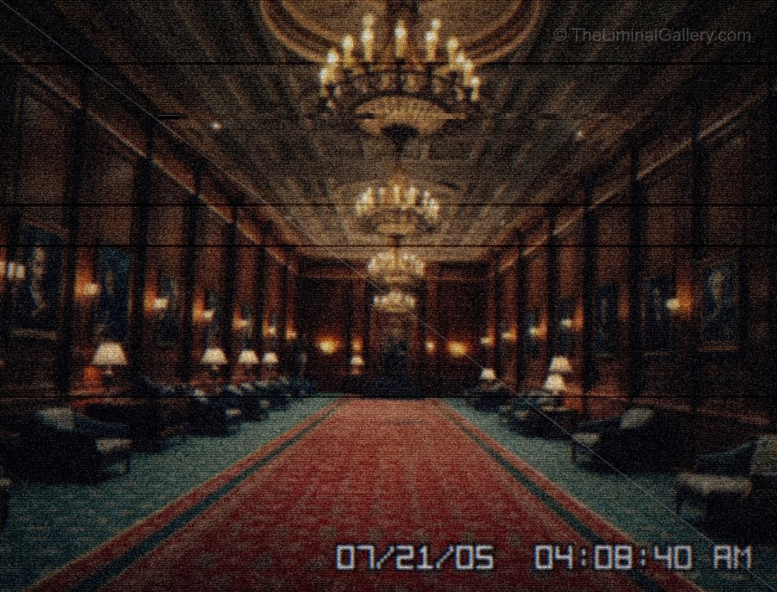 The haunting hotel corridors create an unsettling and fearful atmosphere.