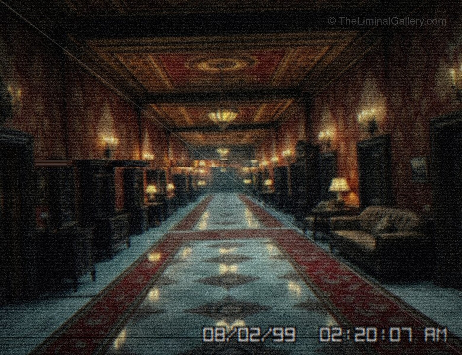 The dimly lit halls and echoing footsteps create a terrifying atmosphere.