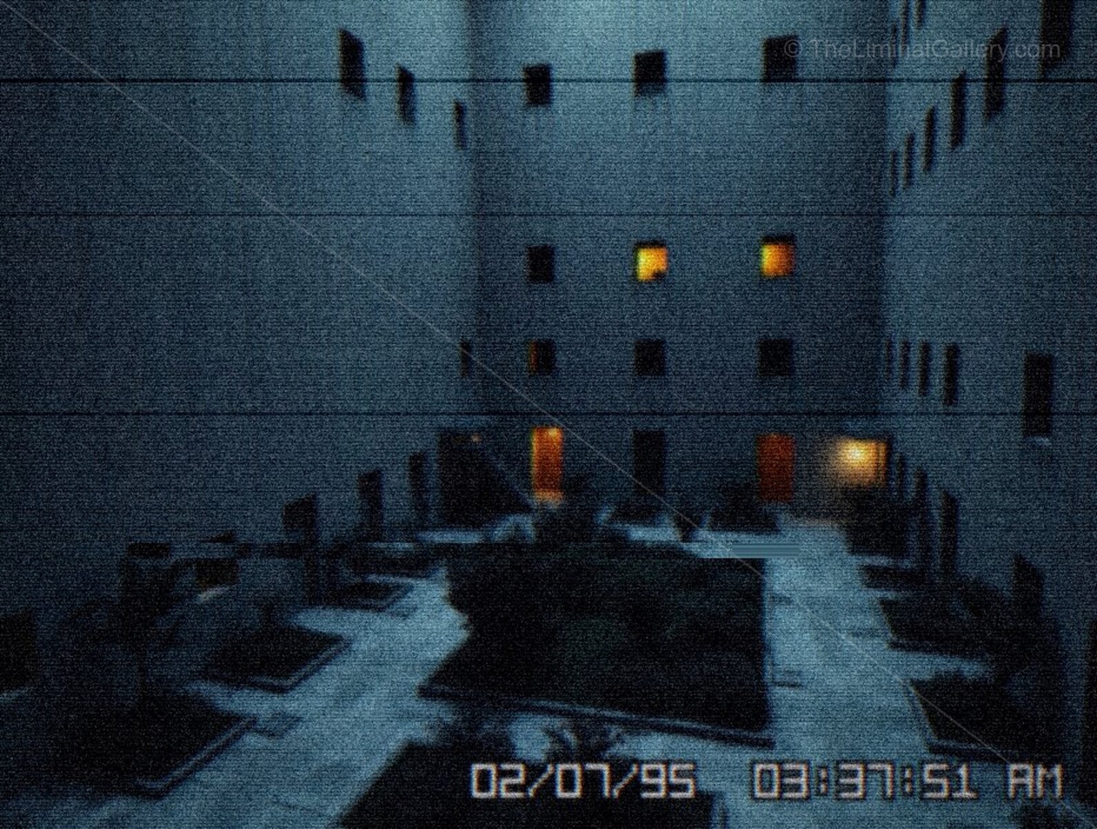 The endless windows and the lack of escape create a feeling of being trapped.