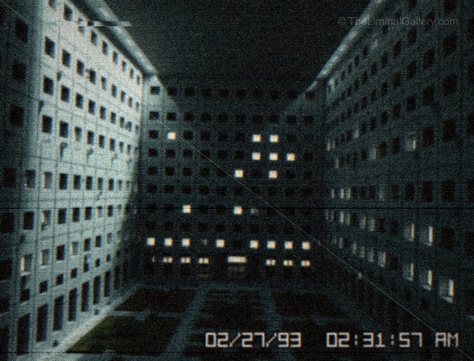 The courtyard is surrounded by countless windows and the feeling of being trapped.