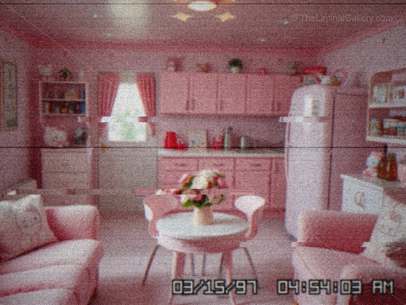 The familiar setting of childhood is distorted, adding to the unease