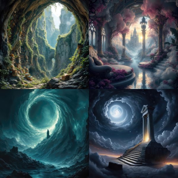 Fantasy Environments & Structures Digital Art Bundle - 134 high-resolution commercial-use images at 4000px, 300 DPI