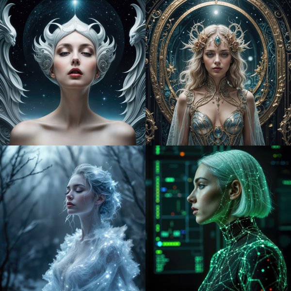 Fantasy & Sci-Fi Bust Portraits Digital Art Bundle - 137 high-resolution commercial-use images at 4000px, 300 DPI