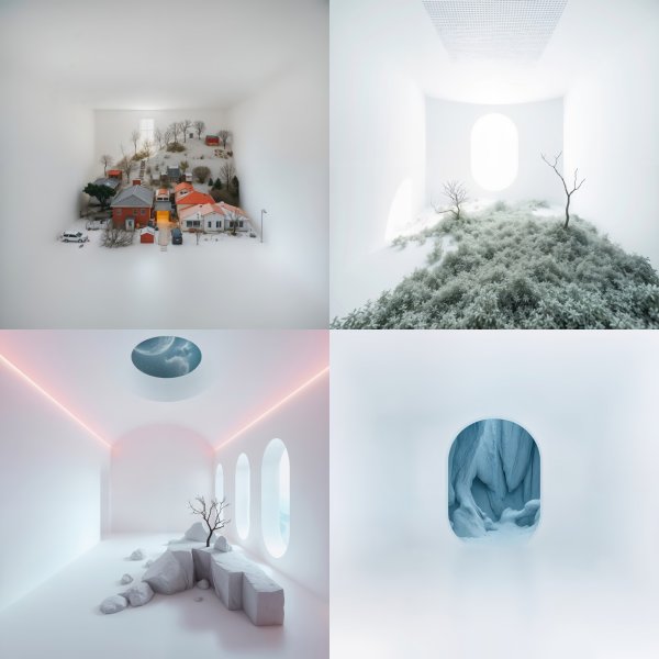 Liminal White Room Digital Art Bundle - 46 high-resolution commercial-use images at 4000px, 300 DPI