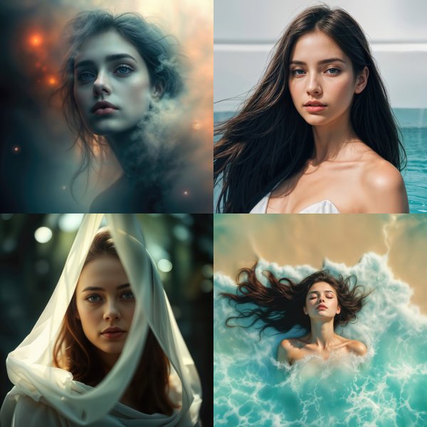 Surreal Bust Portraits Digital Art Bundle - 49 high-resolution commercial-use images at 4000px, 300 DPI